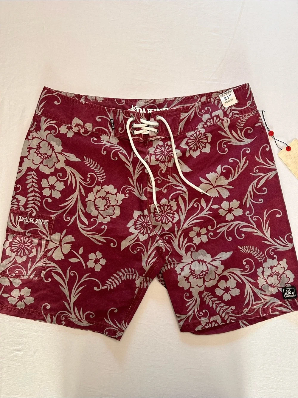 Dakine Hawaii Surf Floral Board Shorts Men's 38 Red 21
